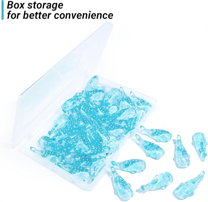 40Pcs Blue Whale Shark Resin Statue, Mini Sharks for Terrarium Decor, Garden Landscapes, Moss Scenes, Desk Miniatures, Whale Shark Decor Resin Art, Miniature Animal Figure Collectible