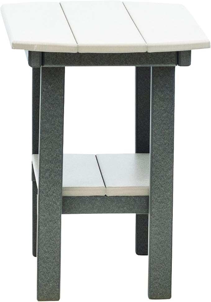 Amish Crafted Poly Oval End Table (Light Gray on Dark Gray)