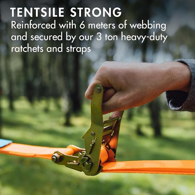 Tentsile Duo 2P Double Hammock – 2 Person Large Camping and Lounging Hammock for Backyards, Festivals, Outdoor Campouts, Designed in the UK (Safari)