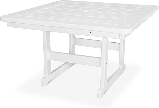 POLYWOOD PST48WH Park 48" Square Table, White