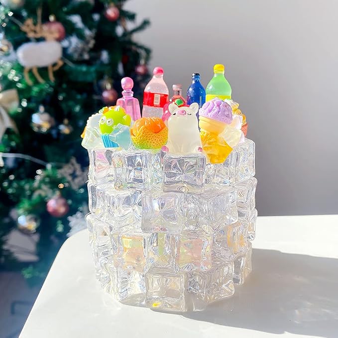 40Pcs Mini Imitation Wine Drink Bottle Cup Model DIY Embellishments Phone Case Resin Small Ornaments Cake Decoration Accessories Random Pattern(Color 1)