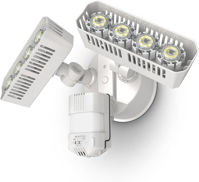 SANSI 36W 3600LM LED Motion Sensor Outdoor Light, IP65 5000K (White) | 350W Equiv 4 Modes Motion Lights for Outside, Flood Lights Outdoor Security Lights for Backyard, Garage, Yard, Porch