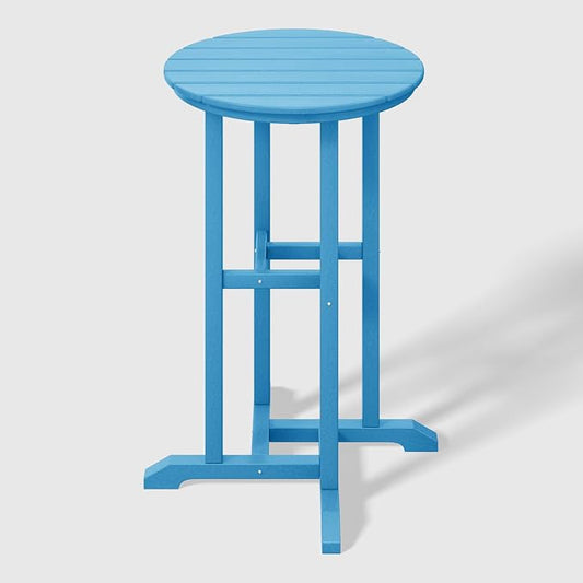 WestinTrends Malibu 37" Counter Height Round Outdoor Patio Bistro Bar Table, Pacific Blue