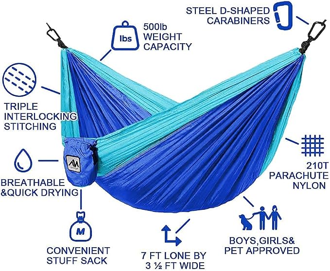 2pcs AYAMAYA Kids Hammock (Blue + Purple)