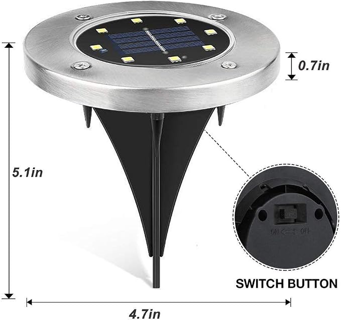 ZGWJ Solar Ground Lights,16 Pack Waterproof Solar Garden Lights, Upgraded Outdoor Garden Waterproof Bright in-Ground Lighting, Landscape Lighting for Pathway,Yard,Deck,Lawn,Patio,Walkway Warm White