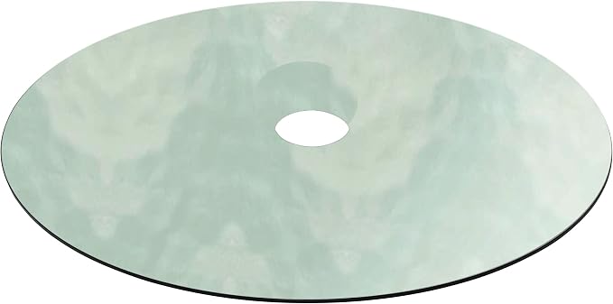 42" Round Glass Table Top with 2 Inch Umbrella Hole, 3/16" Thick Flat Polished Edge Tempered Finished for Patio, and Outdoor Tables, Only Glass (42 inch)
