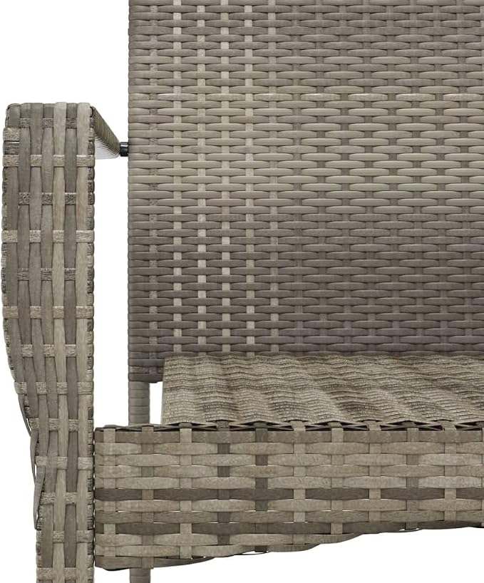 5 Piece Patio Dining Set with Cushions, Outdoor Garden Table and 4 Chairs, Weather Resistant PE Rattan Furniture for Backyard, Porch, Balcony, Black and Gray