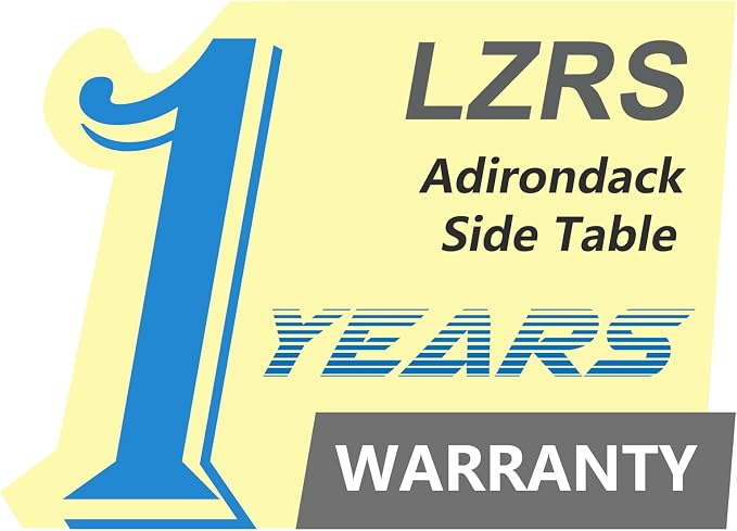 LZRS Adirondack Patio Side Table End Table, Outdoor Coffee Tables for Patio, Backyard,Pool, Indoor Companion, Easy Maintenance & Weather Resistant(Orange)