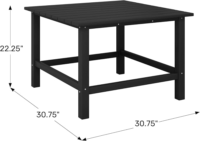 WestinTrends Malibu Kids Outdoor Patio Furniture HDPE 31" Wide Square Dining Table, Turquoise