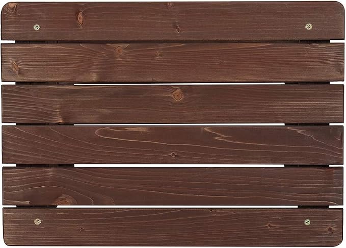 Rectangular Fir Wood Side Table, Light Brown Outdoor/Indoor End Table for Patio, Living Room, or Bedroom 20x14x20 Inch