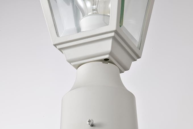 Nuvo Lighting 60/546 Traditional One Light Post Mount from Briton collection in White finish