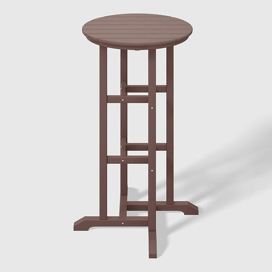 WestinTrends Malibu 42" Counter Height Round Outdoor Patio Bistro Bar Table, Dark Brown