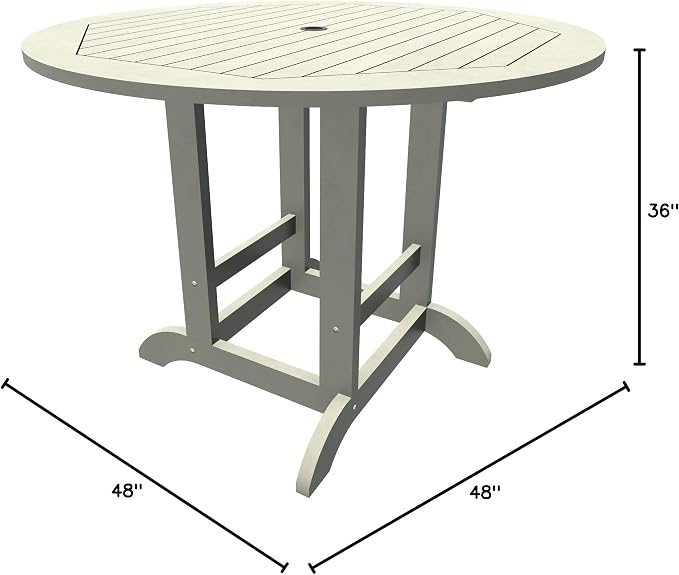 highwood Adirondack 48" Round Counter Height Dining Table, Harbor Gray