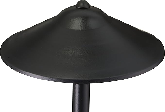 VOLT Max Spread 12V Black Brass Path Light (25"" Tall, 9"" Shade) | 16-Foot Diameter Area of Illumination, Lamp Ready, Low Voltage, Ideal for Outdoor Pathway Walkway Garden Driveway or Patio