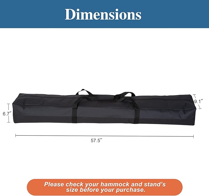 SUNCREAT Hammock with Stand 2 Person Heavy Duty for Outdoor and Indoor, Extra Large Hammock Storage Bag, Black