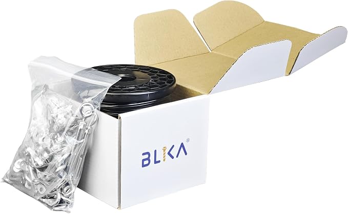 BLIKA String Light Hanging Kits, 170FT Coated Stainless Steel 304 Wire Rope | Outdoor Light Guide Wire, Globe String Light Suspension Kit Included Turnbuckles, Enough Accessories, Use Manual