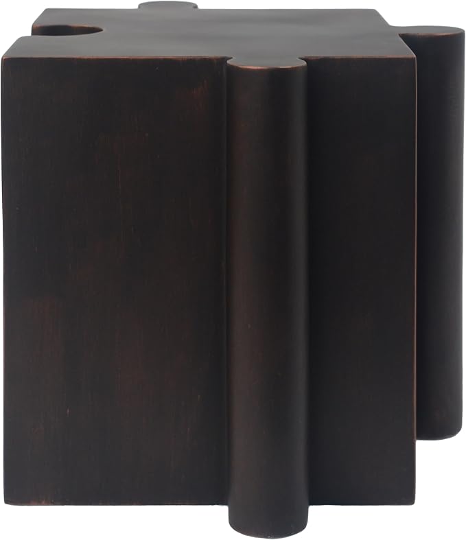 Christopher Knight Home Daton Interlocking Puzzle Outdoor Side Table, Lightweight Concrete Patio Coffee Table, Convex Edge MGO Modular End Table, Creative Set Up for Indoor&Outdoor Use, Copper