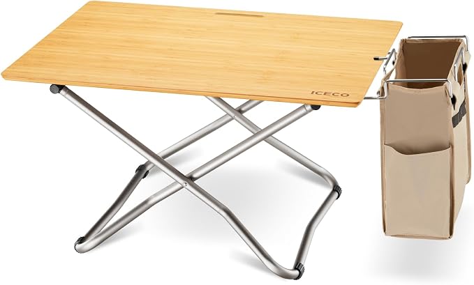 ICECO Camping Table, Folding Table, Beach Table with Carrying Bag, for Outdoor, Picnic, BBQ, Cooking, Festival