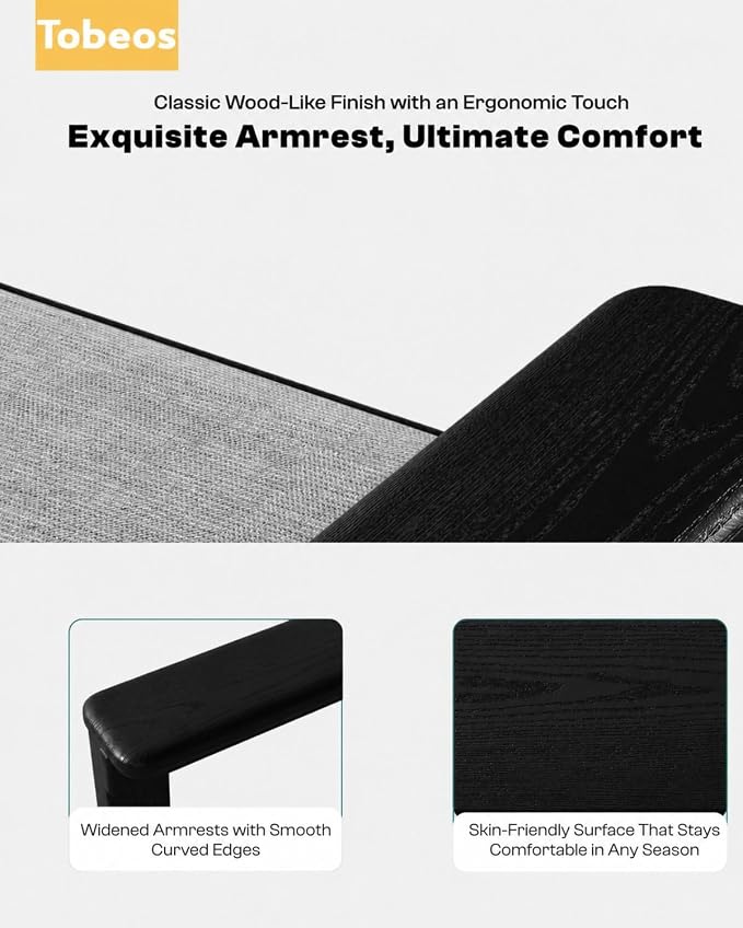 HDPE 4 Piece Patio Furniture Set, All-Weather Outdoor Couch with Thick Cushions & Coffee Table, Patio Conversation Sets for Lawn, Garden, Porch, Balcony, Deck, Poolside,Black Frame Grey Cushion