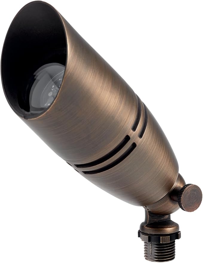 Kichler 12V MR-16 Fixed Socket Brass Accent Light Centennial Brass, 3.00x10.25x2.50