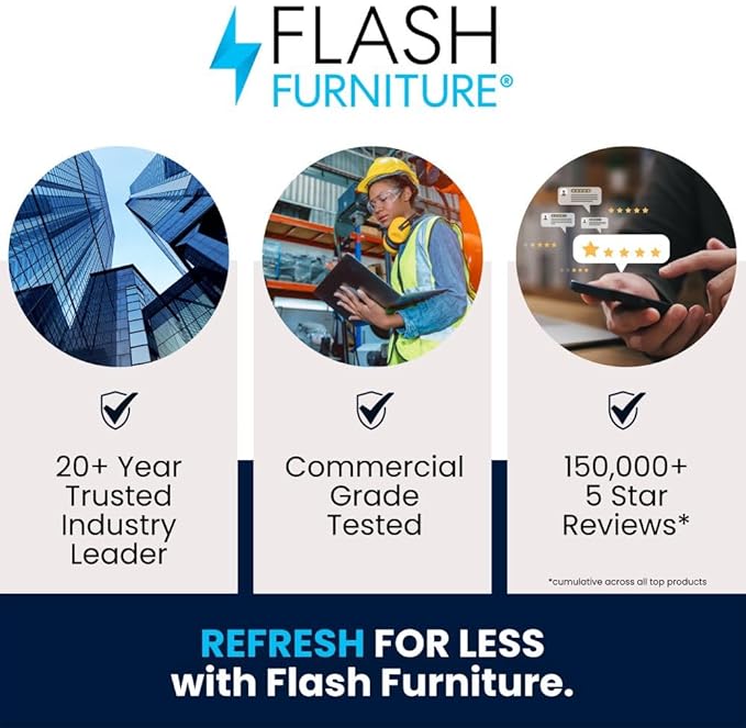 Flash Furniture Philip Commercial Grade 30" Round White Metal Indoor-Outdoor Bar Height Table