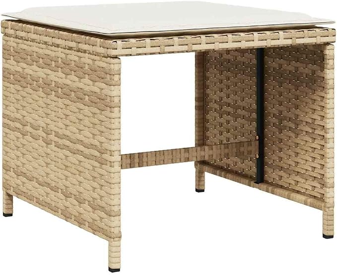 17 Piece Garden Dining Set, 16 Seater Patio Furniture, Rectangular Outdoor Table with Cushions, Foldable Poly Rattan Seating for Backyard Deck