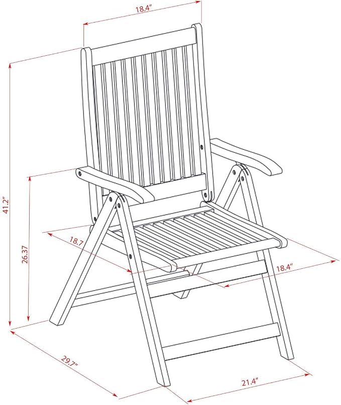 East West Furniture MNCN3C5NA 3 Piece Outdoor Conversation Bistro Set Contains a Round Acacia Wood Coffee Table and 2 Folding Adjustable Arm Chairs, 30x30 Inch, Natural Oil