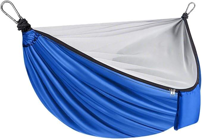 Portable Camping Hammock for Outdoor Relaxation, Lightweight Breathable Hammock with Quick Setup Straps, Ideal for Backyard, Travel, Hiking Adventures, Comfortable Hammock