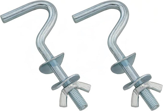 2PCS Hammock Anchor Hooks Galvanized Iron Heavy Duty Hammock Replacement Hooks for Indoor Outdoor Swings Chairs Flower Baskets and Hanging Items
