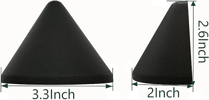 Low Voltage 9-15V AC/DC 2W LED Deck Lights, Triangle Landscape Post Fence Light, for Wet Location, Die-cast Aluminum, Accent Lighting Fixtures with Black Powder Coated Finish 6 Pack