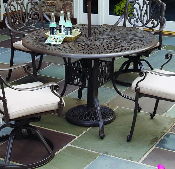 Homestyles Capri Taupe Outdoor Dining Table, 48"W