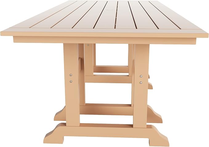 HDPE Laguna 38" X 73" Rectangular Dining Table,Teak