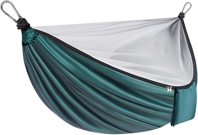 YSUEFIJO Outdoor Portable Hammock for Garden Or Camping, Lightweight Hammock with Strong Fabric, Comfortable Hammock for Relaxation, Easy to Hang Hammock, Perfect for Travel and Patio