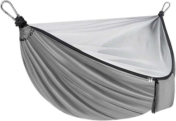 YSUEFIJO Camping Hammock with Mosquito Net, Outdoor Hammock for Travel Or Garden, Foldable Hanging Hammock Comfortable for Resting, Easy to Carry, Weight Capacity 250kg
