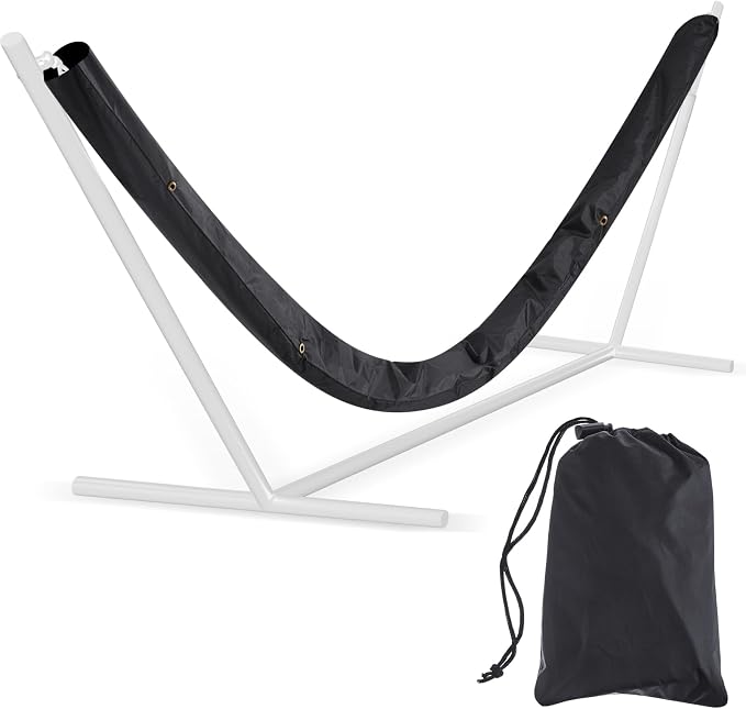 Extra Long Waterproof Hammock Sleeve Protector 16 ft Lightweight and Compact Camping Hammock Storage and Cover, Black (Cover Only)