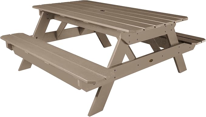 Highwood Professional Commercial Grade National Picnic Table, Woodland Brown