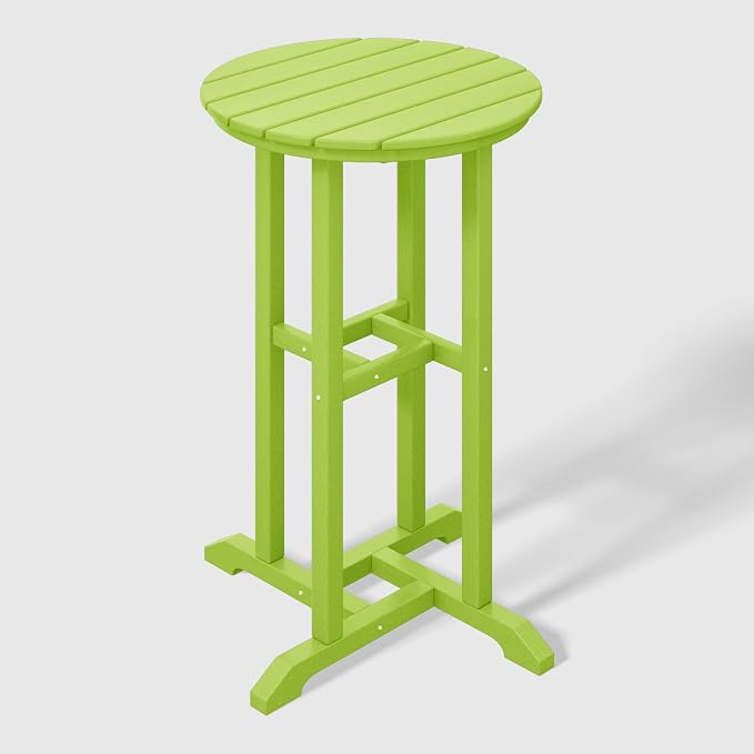 WestinTrends Malibu 37" Counter Height Round Outdoor Patio Bistro Bar Table, Lime