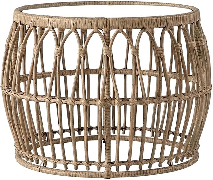 Brown Serene Wicker Outdoor Coffee Table with Durable Material, Stylish Design, Perfect for Patio, Garden Spaces