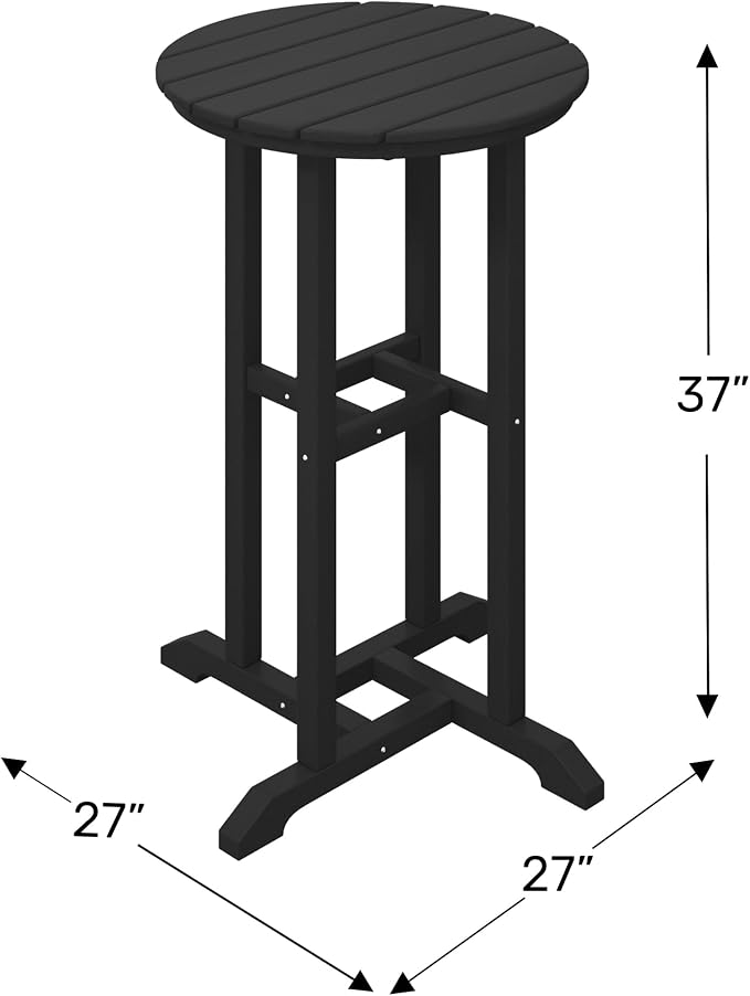 WestinTrends Malibu 37" Counter Height Round Outdoor Patio Bistro Bar Table, Orange