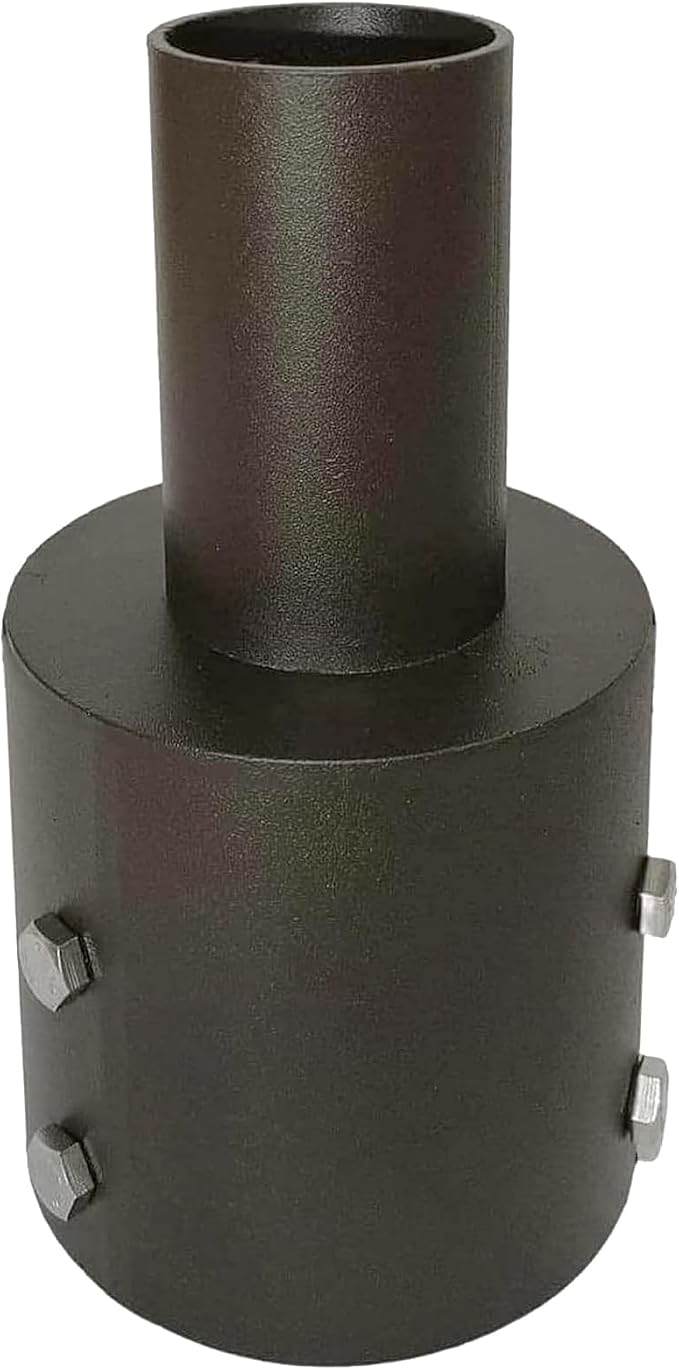Tenon Adapter for 4 inch Round Pole Vertical Bracket Adapter with Slip Fitter Mount (2-3/8" O.D.) Mounting Bracket Accessories for Outdoor Shoebox Lighting Parking Lot Light Street Light