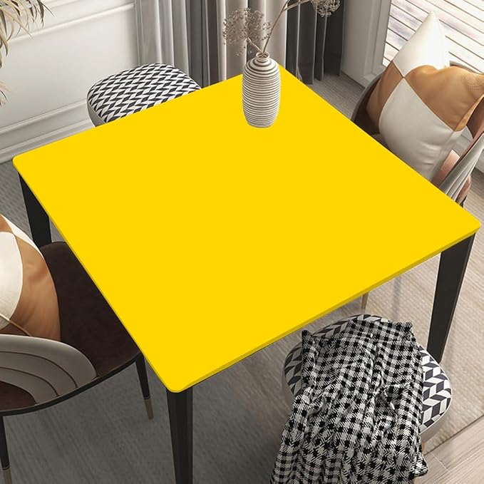 Stretch Picnic Tablecloth Suit for 40"x40" Table Gold Outdoor Table Covers for Dining Kitchen Home Party Style111