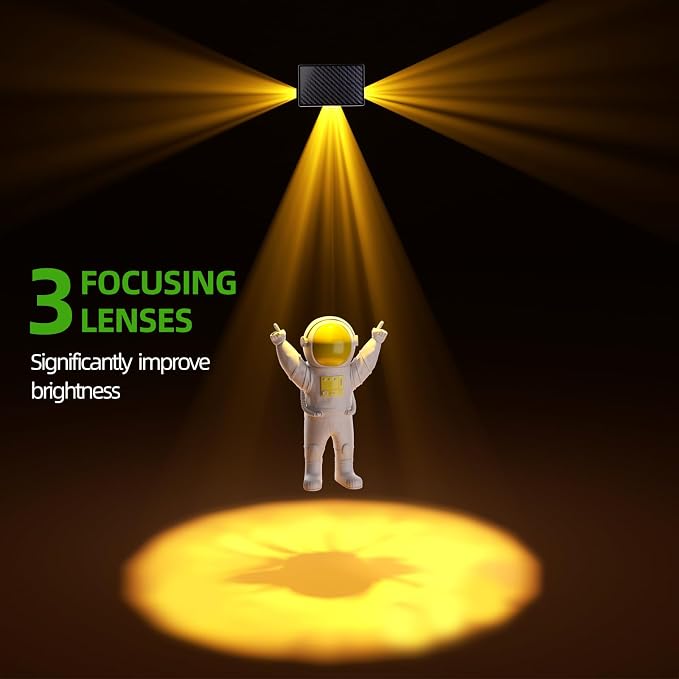 JSOT Solar Fence Lights Outdoor - 8 Pack Solar Lights Outdoor Waterproof Ideal for Deck Rail Stair Step Decoration 3 Large LEDs 5 Lighting Modes Outside Lights-Warm Light