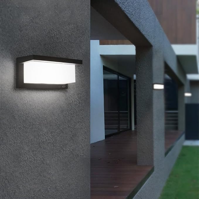 5000K Daylight White Outdoor Wall Sconce Lights, LED Exterior Light Fixture Wall Mount Ip65 Waterproof, Wall Porch Light for Garage Walkway Hallway Backyard Garden(1 Pack)