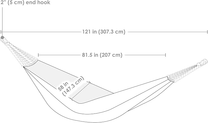 Sunnydaze Jacquard Double Hammock - Large 2-Person Hammock for Outdoors - White-Capped Waves