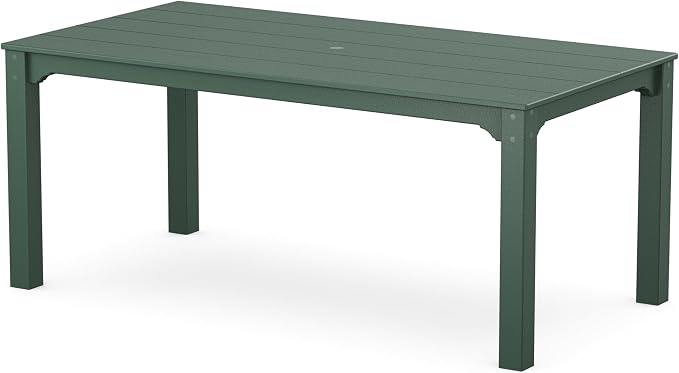 Martha Stewart by POLYWOOD® Chinoiserie Parsons 38" x 72" Dining Table in Green