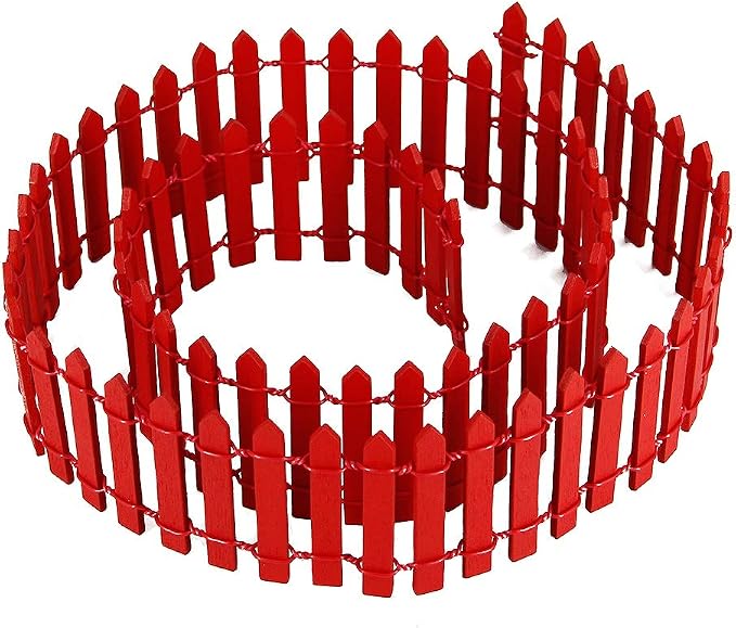 Prsildan Miniature Fairy Fence, Wood Ornament Mini Fence Scene Props 40 Inches