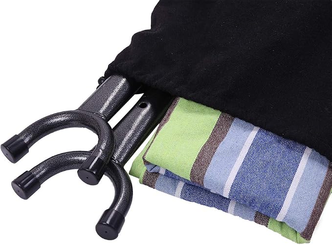 9 Ft Portable Outdoor Hammock Set with Iron Stand, Heavy Duty 2-Person, Polyester, for Backyard and Camping (Green)