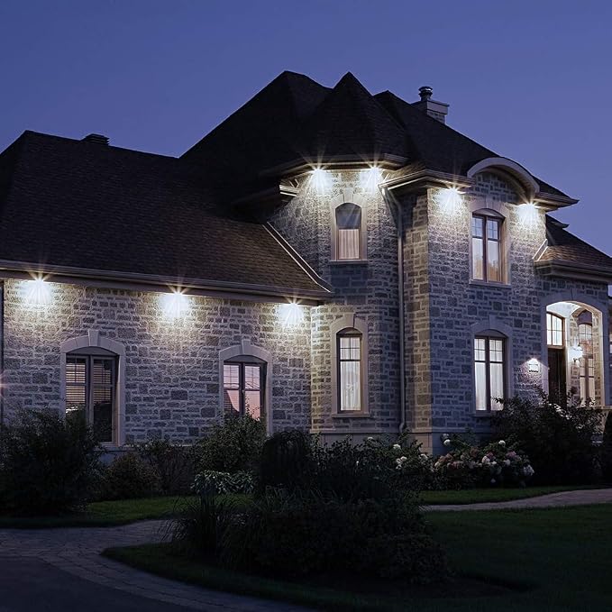 CINOTON 30W 4200LM LED Flood Lights Outdoor, 5000K, ETL Listed, 1 Pack | IP65 Waterproof Exterior Security Wall Pack with 180°Knuckle, 100-277V Outside Aluminum Fixture for Court Porch Patio Garage