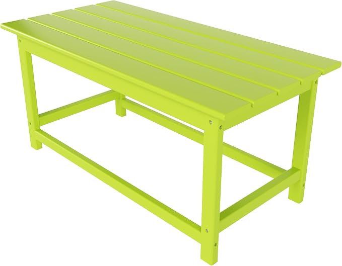 HDPE Laguna Outdoor Poly Adirondack Coffee Table, Lime