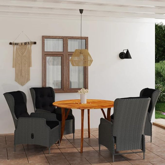 5 Piece Patio Dining Set,Outdoor Dining Set,Outdoor Furniture Sets,Patio Table and Chairs,Patio Coffee Table,Patio Furniture Set,Outdoor Patio Chairs,Modern Set,Front Porch Furniture, Dark Gray
